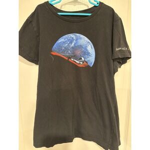 SpaceX Falcon Heavy Starman Tesla Roadster T-Shirt Mens XL Black 02.06.18 Launch